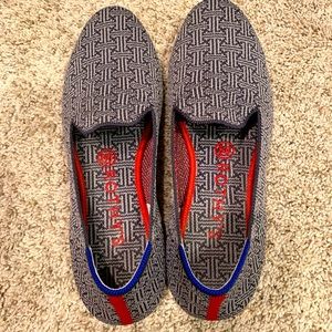 Rothy’s Charcoal Grid Loafers, Size 8